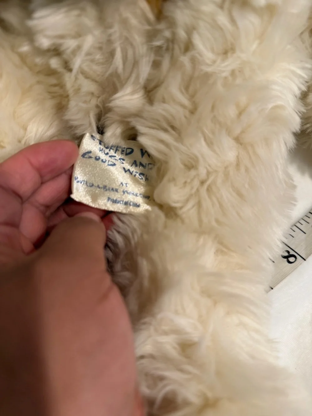 Build-A-Bear Cream Plush Puppy with Satin Tag - Picture 10 of 13